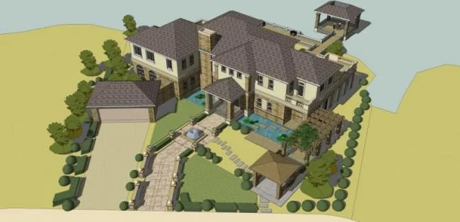 Sketchup Villa Model | Stacked Villa, Classical Style