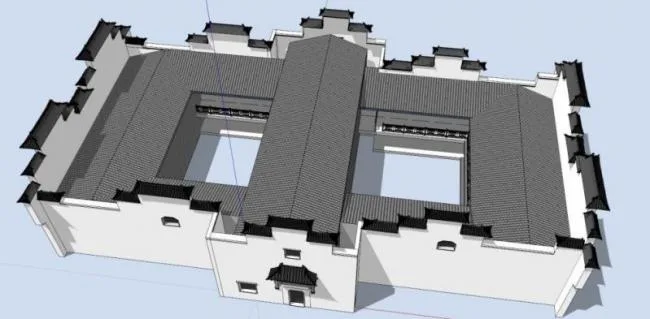 Sketchup Villa Model | Multi story Residential Villa, Huizhou Style