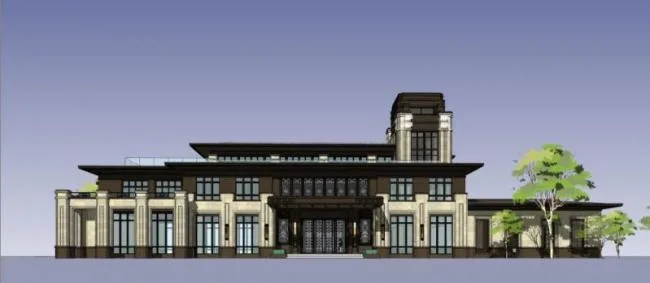 Sketchup Business Model | Multi story Sales Office, Western Classical Style