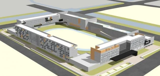 Sketchup School Model | Multi story School, Teaching Building, Educational Architecture, Campus, Modern Style
