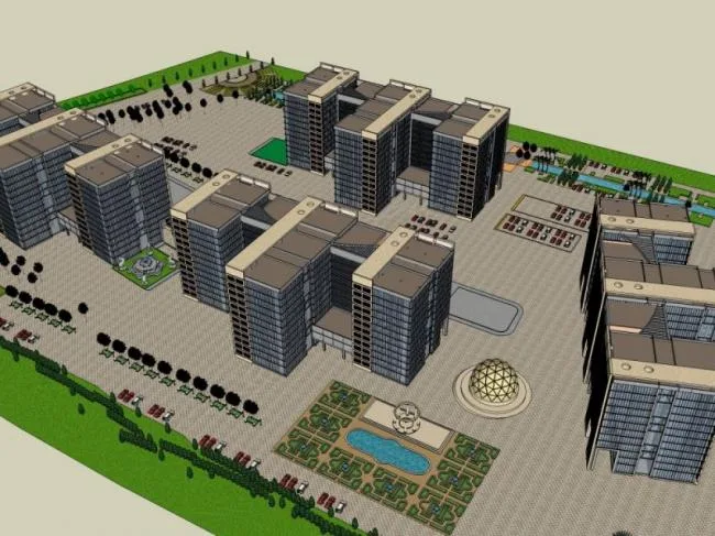 Sketchup Office Model | High rise Office Building, Modern Style