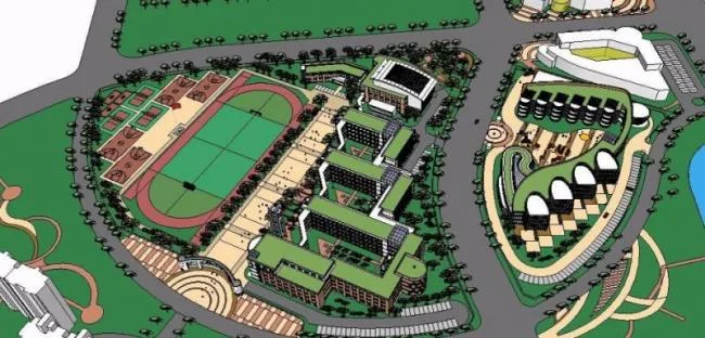 Sketchup School Model | Multi story Primary School Kindergarten, Campus Educational Architecture, Modern Style