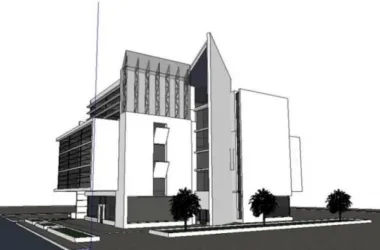 Modern Multi-Story Office Building Model | Company Headquarters Design in SketchUp-BIM WORLD