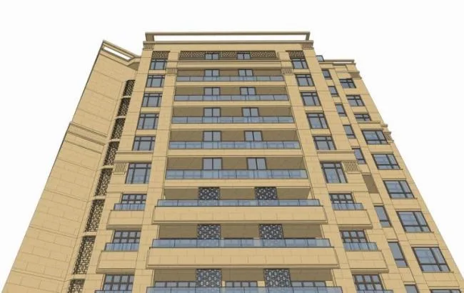 Sketchup Residential Model | Super high-rise apartment, classical style, residential building