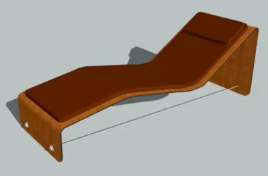 Modern Reckler Chair Material Component for SketchUp Models-BIM WORLD