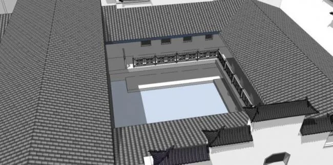Sketchup Villa Model | Multi story Residential Villa, Huizhou Style