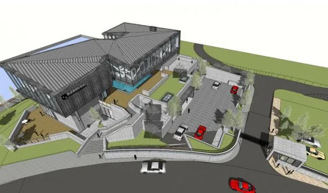 Sketchup Business Model | Meixi Lake International Club, Multi story Commercial, Modern Style