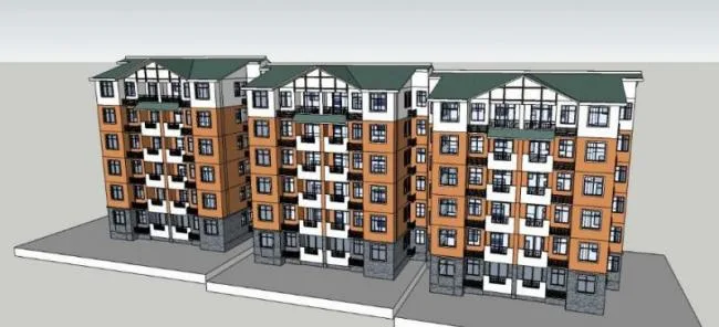 Sketchup Residential Model | Multi story Residence, Residential Building, Classical Style