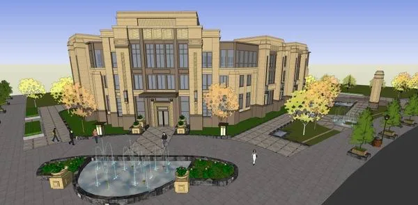 Sketchup Residential Model | Multi story Sales Office, Residential, Classical Style