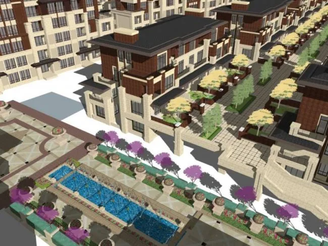 Sketchup Villa Model | Villa Cluster, Classical Style