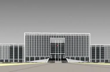 Modern Multi-Story Government Office Building Model in SketchUp-BIM WORLD