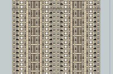 SketchUp Residential Model | Classical Style Super-Tall Residential Building-BIM WORLD