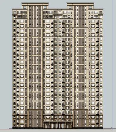 Sketchup Residential Model | Super Tall Residential, Classical Style