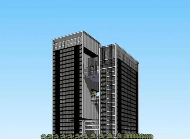 Sketchup Office Model | High rise Office Building, Modern Style