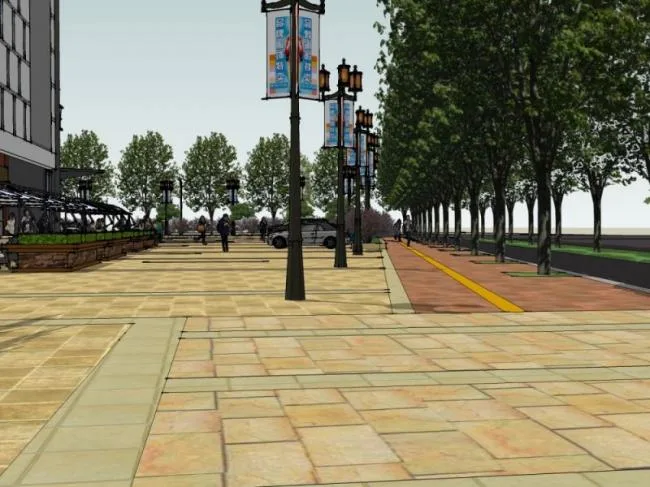 Sketchup Landscape Model | Community Landscape, Residential Landscape, Modern Style