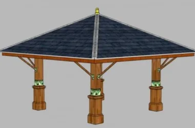 SketchUp Model: Landscape Pavilion Design-BIM WORLD