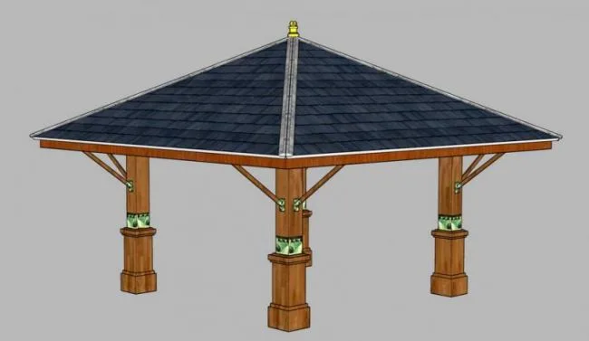 Sketchup Sketch Model | Landscape Pavilion, Sketch