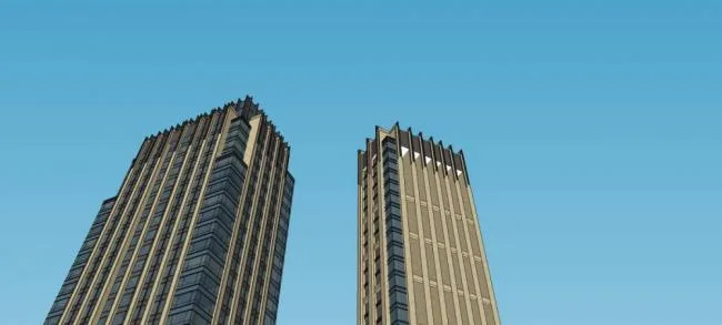 Sketchup Complex Model | Commercial complex, high-rise office, commercial podium, neoclassical style