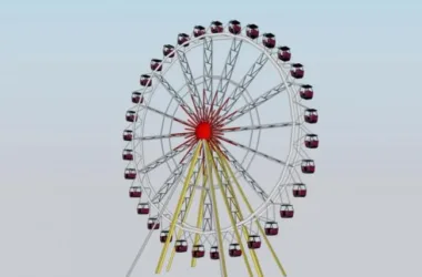 SketchUp Material Models: Landscape Components for Amusement Park Ferris Wheels-BIM WORLD
