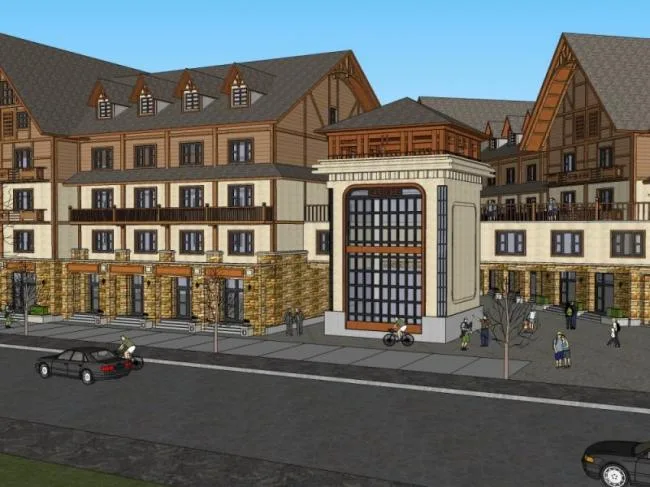 Sketchup Residential Model | Multi story Residential, Ground Floor Commercial, Classical Style
