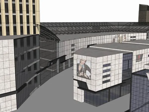 Sketchup Complex Model | Multi story High rise Complex, Office Building, Commercial, Classical Style