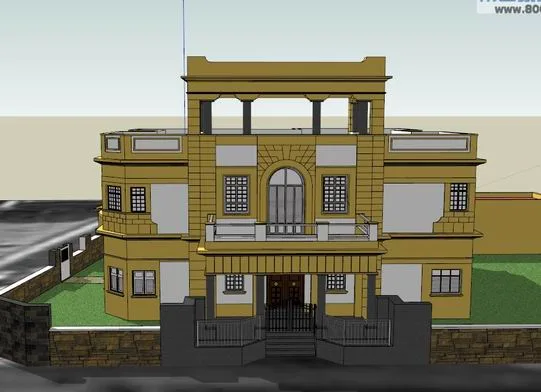 Sketchup Villa Model | Solo Villa, Modern Style
