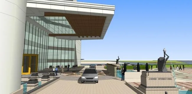 Sketchup Hotel Model | Makino Lake International Hotel, super high-rise, office, modern style
