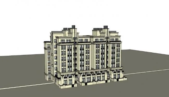 Sketchup Residential Model | Multi story Residence, Classical Style