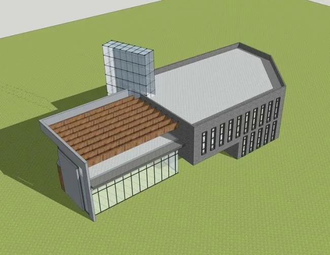 Sketchup Business Model | Multi story Commercial Building, New Chinese Style