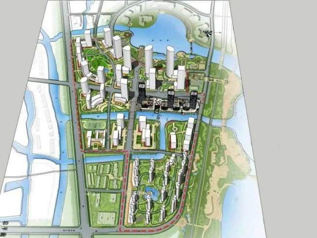Sketchup Complex Model | High rise Office Building, Ground Floor Commercial, Hotel, Complex, Modern Style