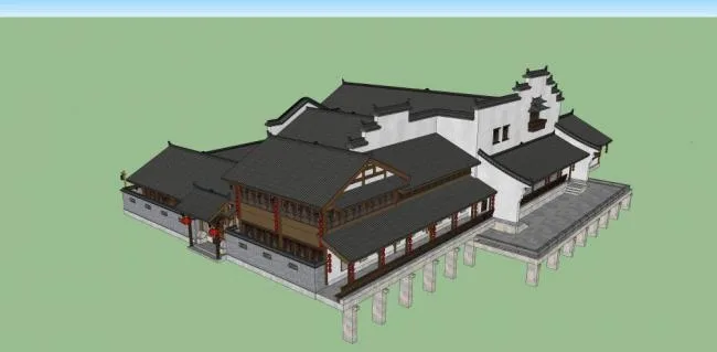 Sketchup Ancient Architecture Model | Ancient Courtyard, Chinese Style