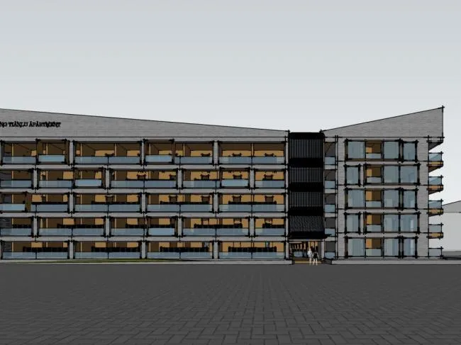 Sketchup Residential Model | Multi story Apartment, Modern Style, Residential Building