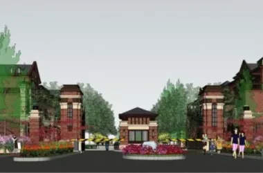 British-Style Villa Model with Gated Entrance in SketchUp-BIM WORLD