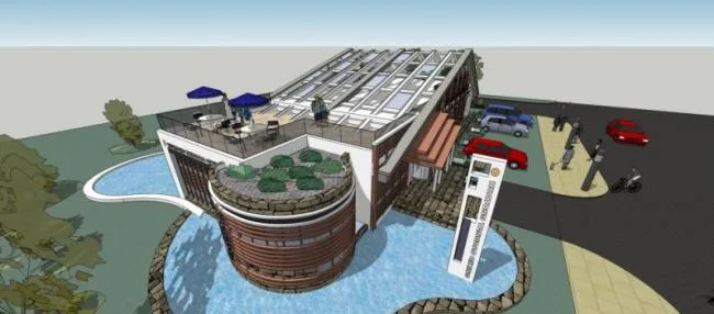Sketchup Residential Model | Multi story Clubhouse, Southeast Asian Style