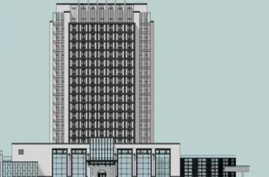 Modern High-Rise Office Building Model in SketchUp-BIM WORLD