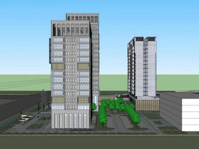 Sketchup Office Model | High rise Office Building, Classical Style