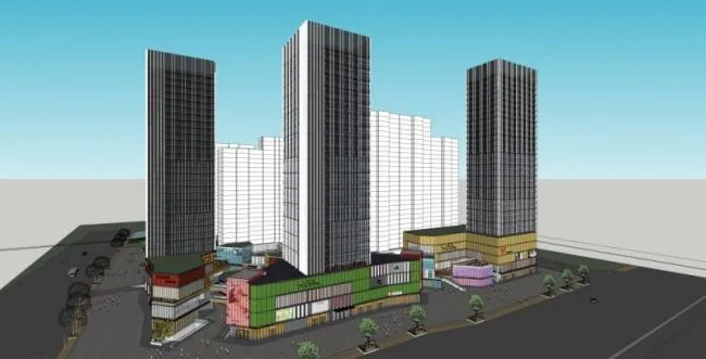 Sketchup Complex Model | Super High rise Commercial Complex, Residential, Modern Style