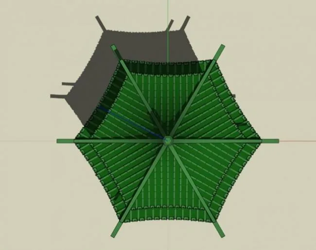 Sketchup Sketch Model | Pavilion, Chinese Style, Sketch