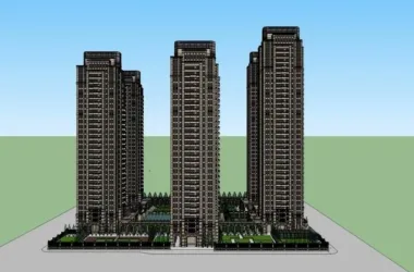 SketchUp Residential Model: 32-Story Classical-Style High-Rise Complex-BIM WORLD