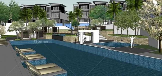 Sketchup Residential Models | Multi story Residential Communities, Residential Buildings, Landscape Design, Modern Style
