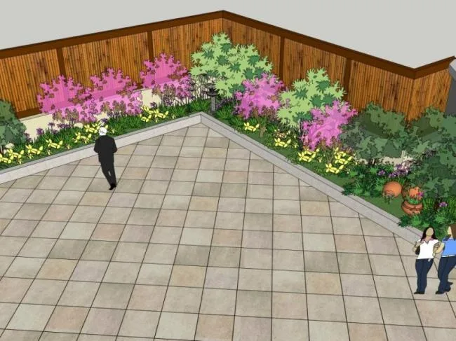 Sketchup Landscape Model | Roof Garden Landscape, Modern Style