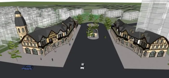 Sketchup Business Model | Multi story Clubhouse, British Style, Classical Style, Commercial Architecture