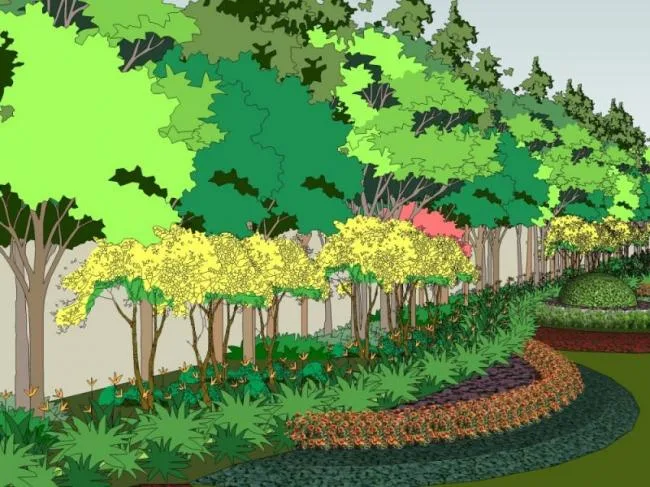 Sketchup Landscape Model | Street Landscape, Street Road Landscape, Modern Style