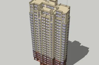 SketchUp Residential Models: Neoclassical High-Rise Apartment Buildings-BIM WORLD
