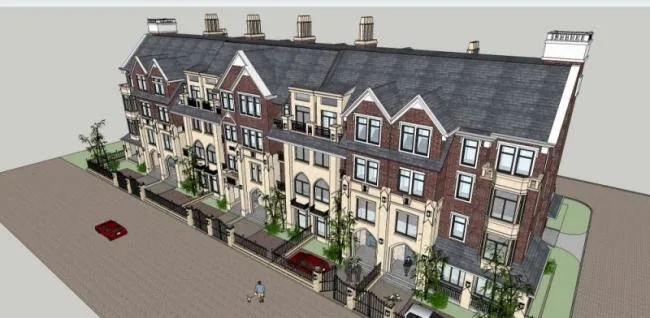 Sketchup Villa Model | Townhouse, Classical Style