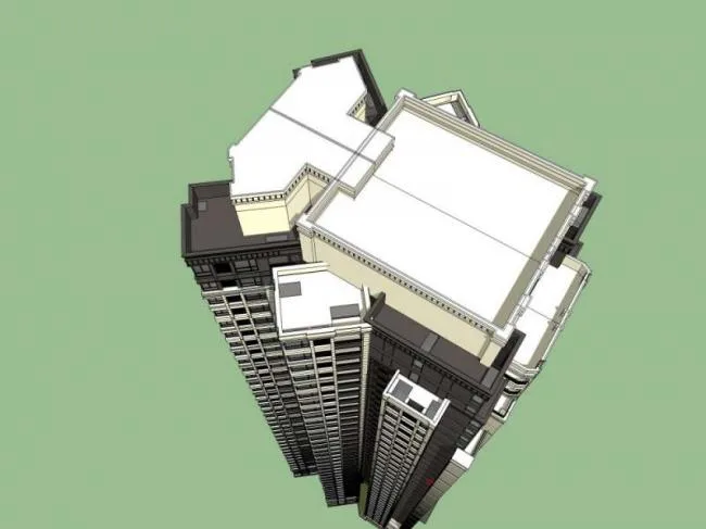 Sketchup Residential Model | Super High rise Residential Buildings, Residential Buildings, Classical Style