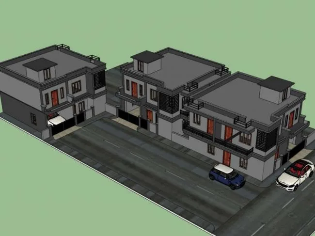 Sketchup Villa Model | Solo Villa, Modern Style