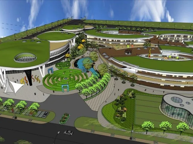 Sketchup School Model | Multi story Kindergarten, Modern Style, Educational Architecture