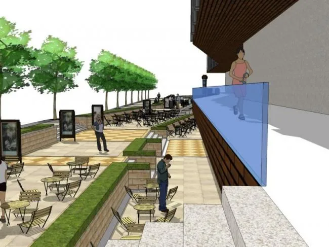 Sketchup Landscape Model | Commercial Landscape, Square Landscape, Modern Style
