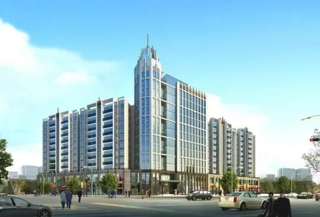 SketchUp Residential Model: Modern High-Rise Office and Residential Quarter Planning